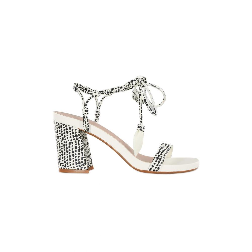 NEW MIA women's speckled block heel in white/black